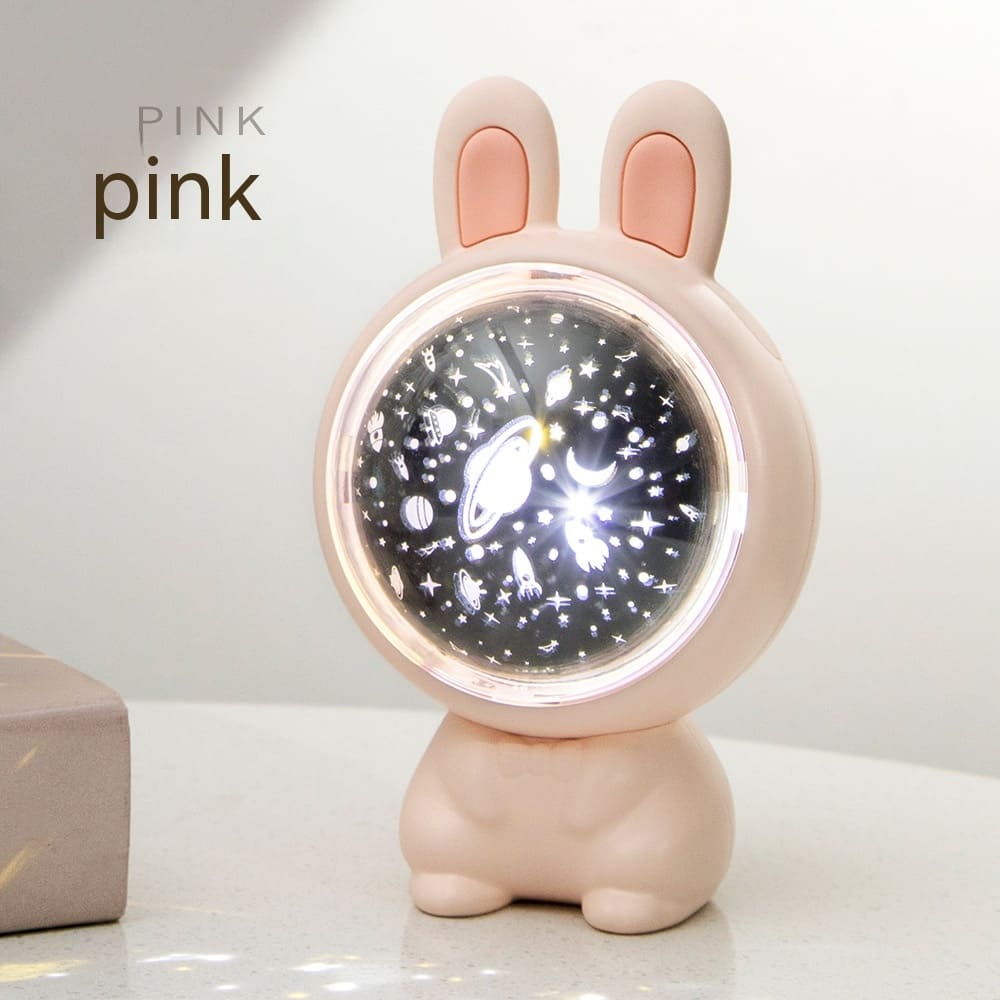Glowmina™ Bunny Star Light Projector - USB / Pink - Ambient - glowmina