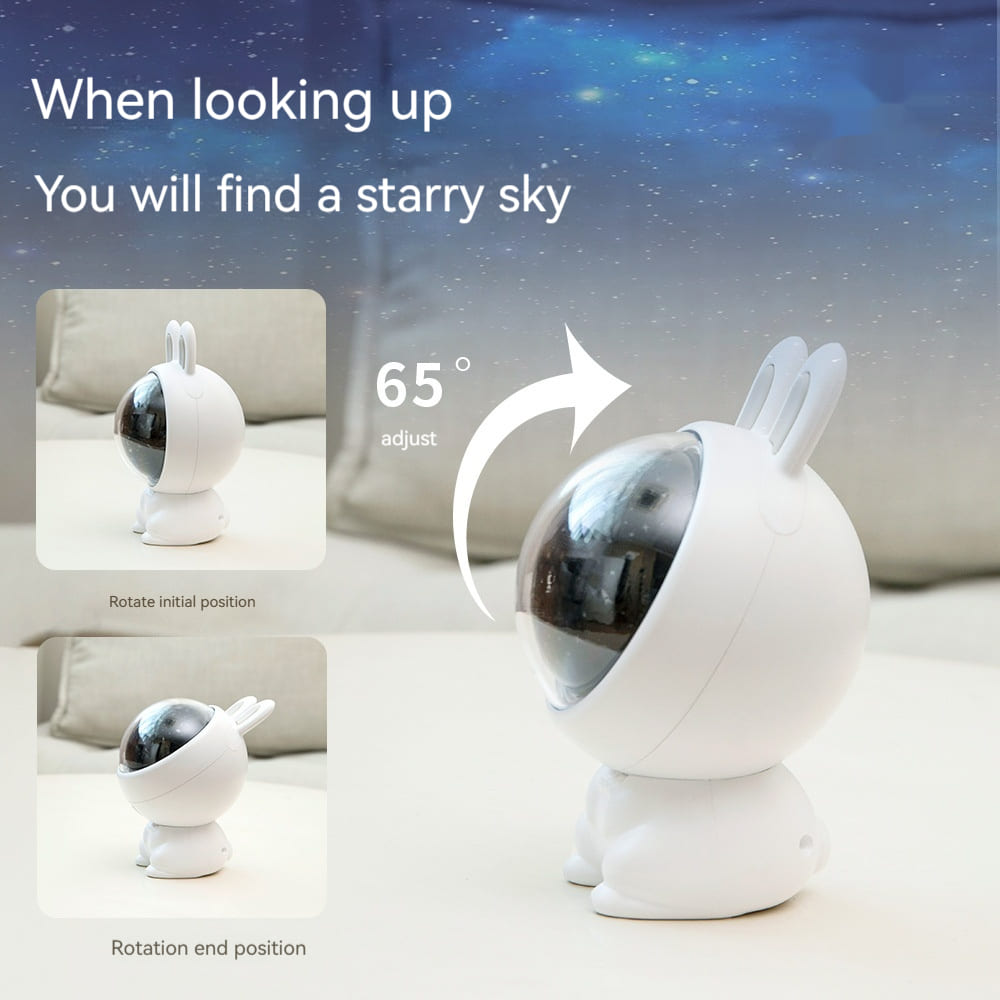 Glowmina™ Bunny Star Light Projector - USB / Pink - Ambient - glowmina