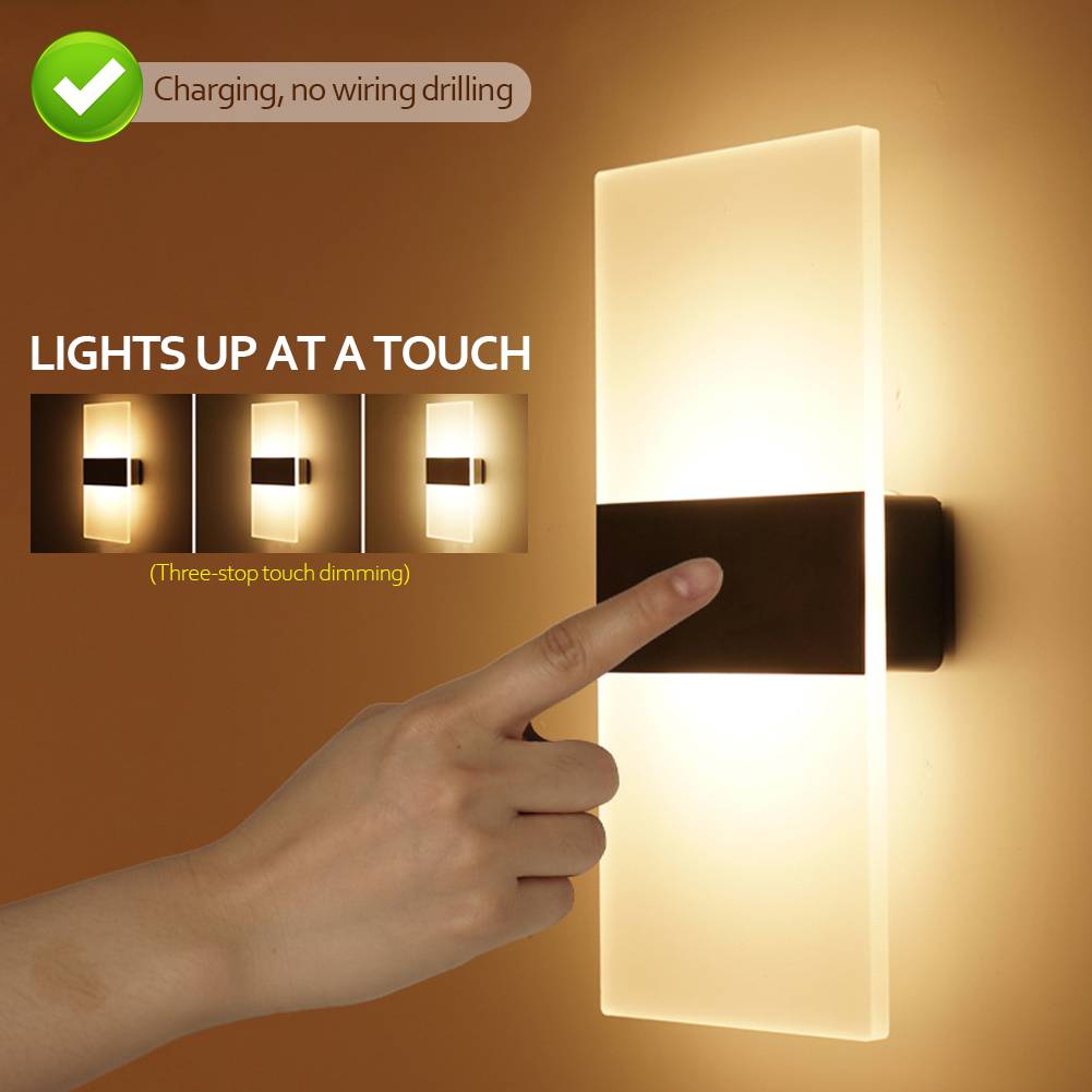 Glowmina™ Indoor Sensing Wall Lamp - Black right angle / White light / 14x6cm 3w - Ambient - glowmina