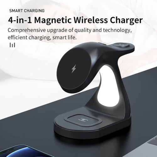 Glowmina™ 4-in-1 Magnetic Wireless Charger - Black - Utilities - glowmina