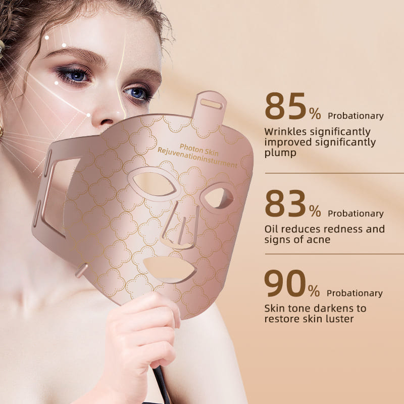 Glowmina™ Silicone LED Mask - Peach / English - Ambient - glowmina