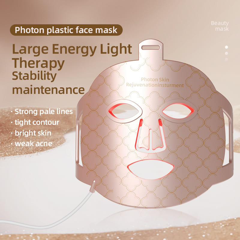 Glowmina™ Silicone LED Mask - Peach / English - Ambient - glowmina