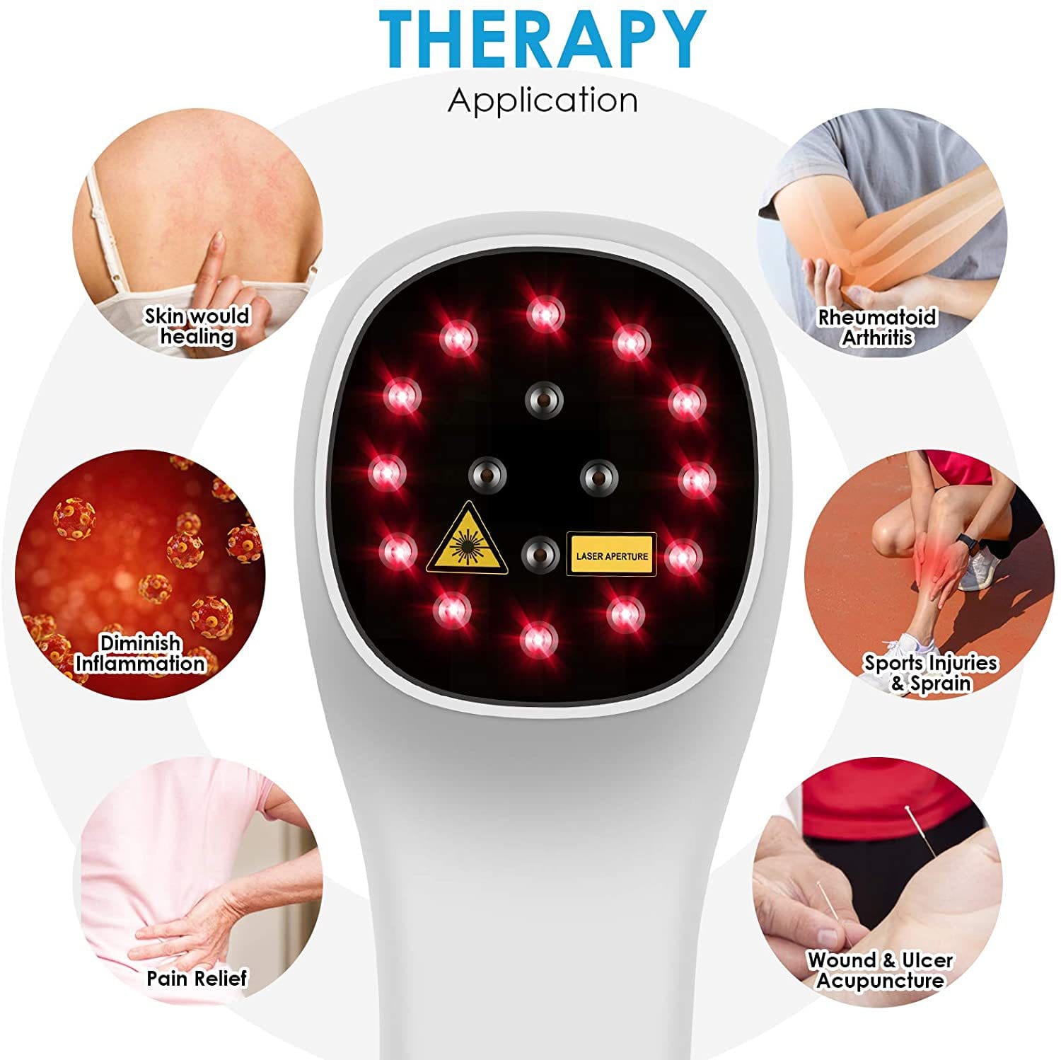 Glowmina™ Red Light Therapy Device - Black and White / USB - Well-being - glowmina