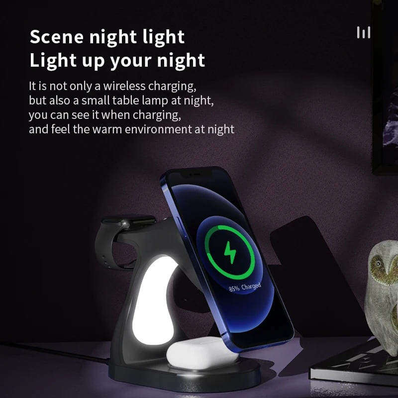 Glowmina™ 4-in-1 Magnetic Wireless Charger - Black - Utilities - glowmina