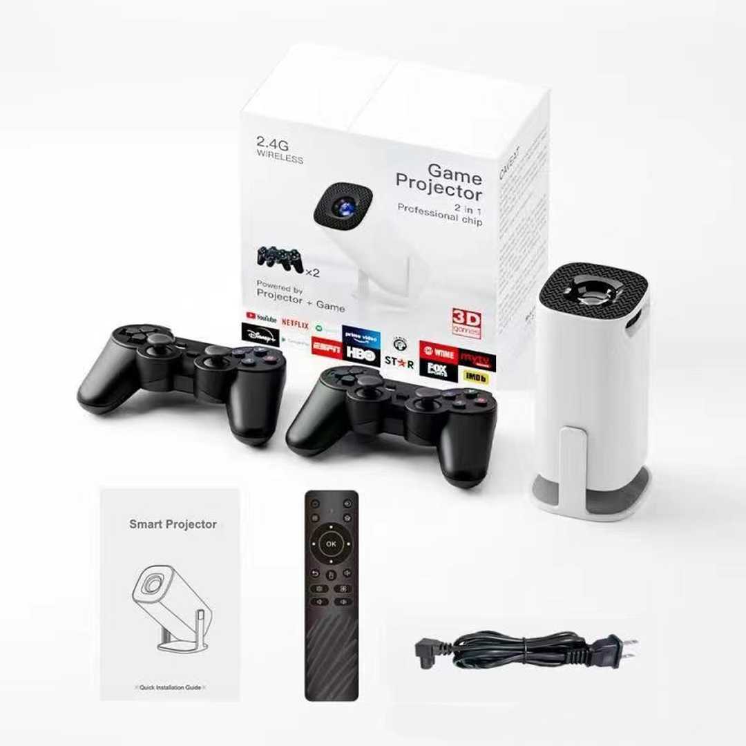 Glowmina™ Game Console Projector - White / AU Plug - Projectors - glowmina
