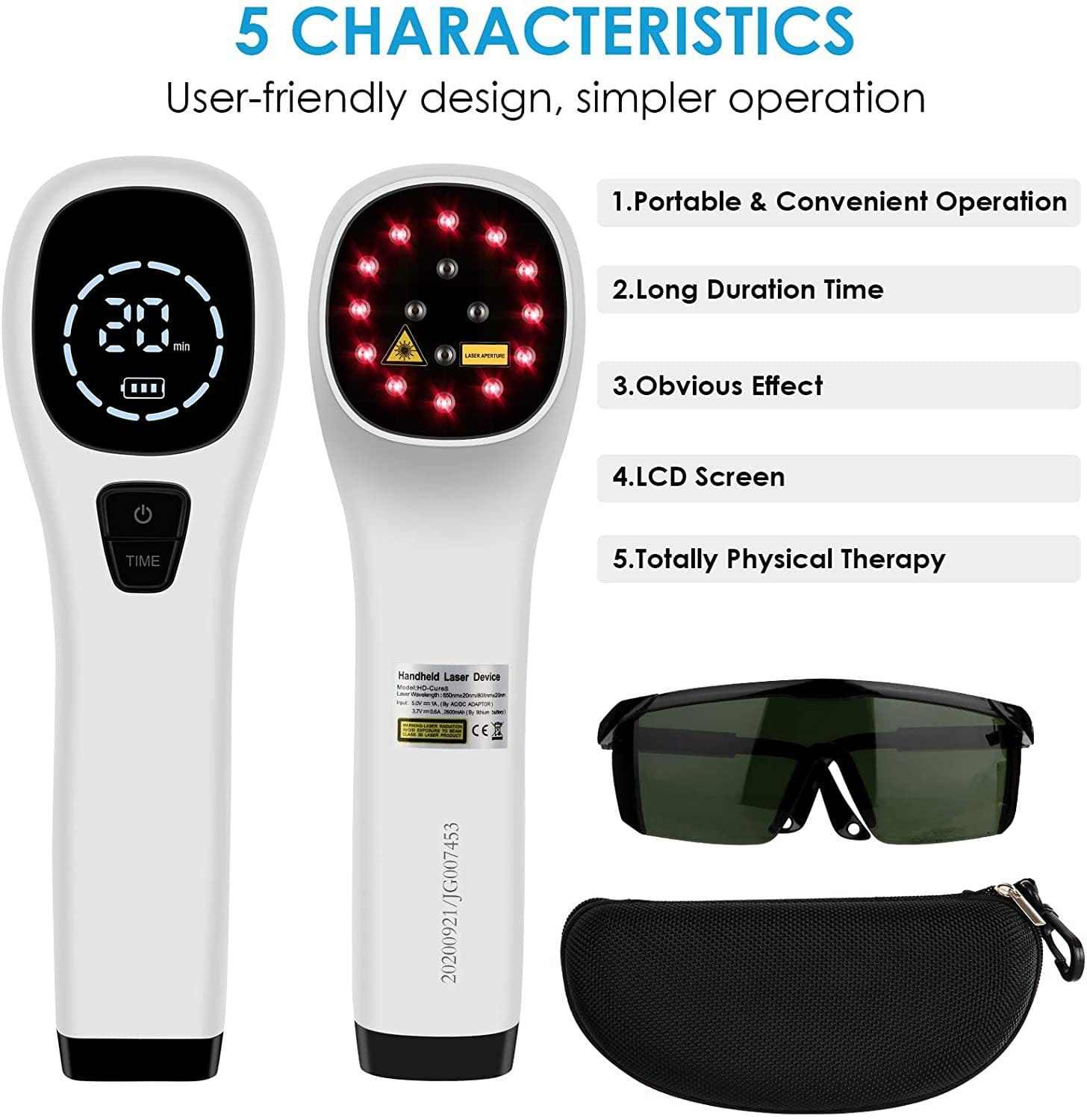 Glowmina™ Red Light Therapy Device - Black and White / USB - Well-being - glowmina