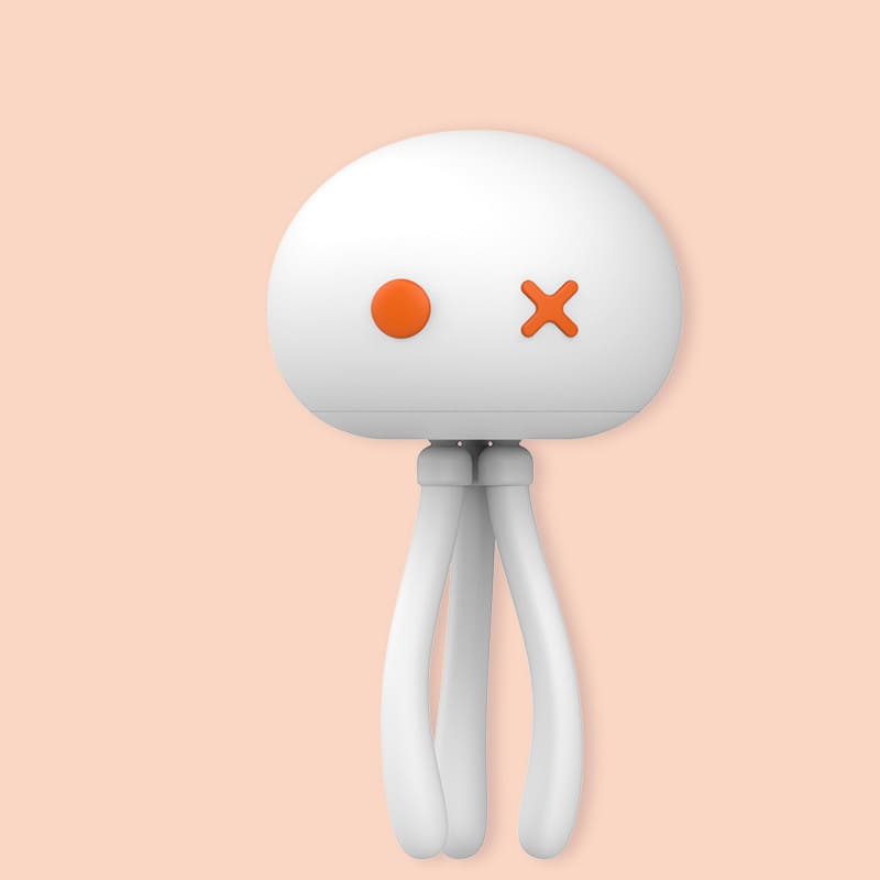 Glowmina™ LED JellyFish Night Light - White / USB - Ambient - glowmina