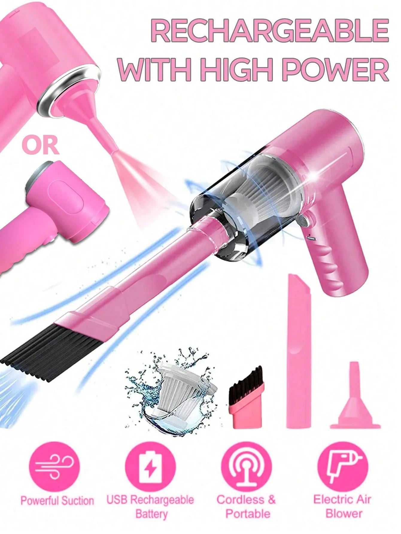 Glowmina™ 3-in-1 Mini Vacuum Cleaner