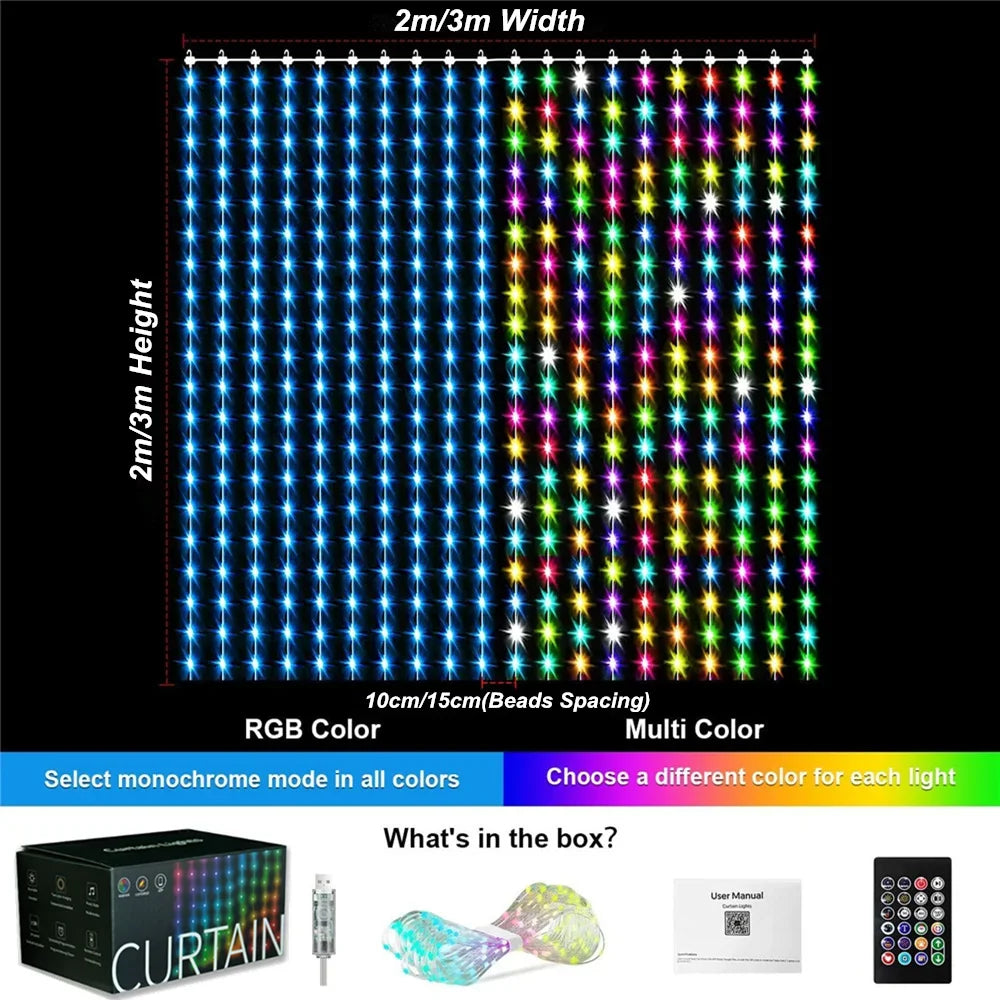 RGB Smart Curtain Lights