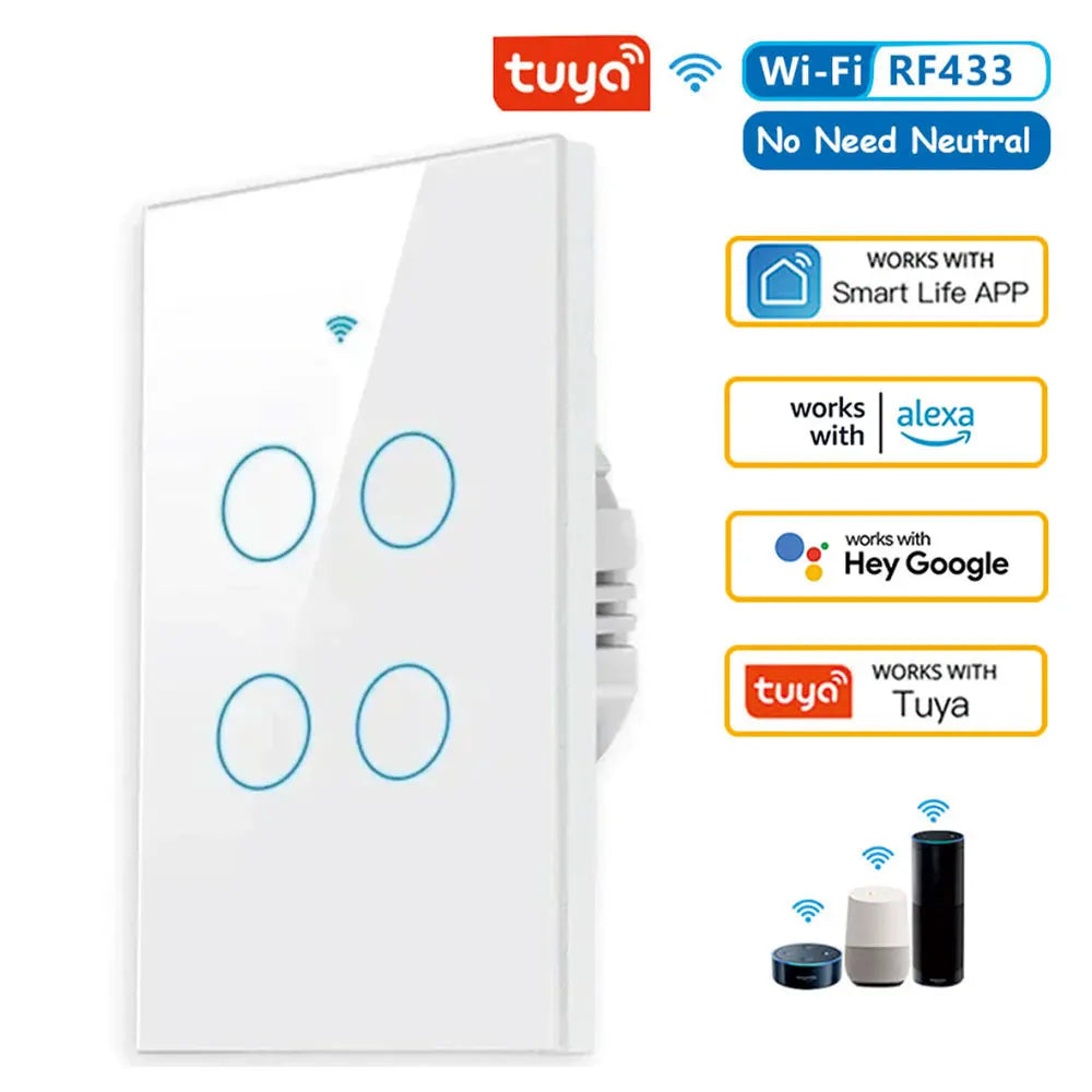 Glowmina™ Smart WiFi Touch Wall Switch