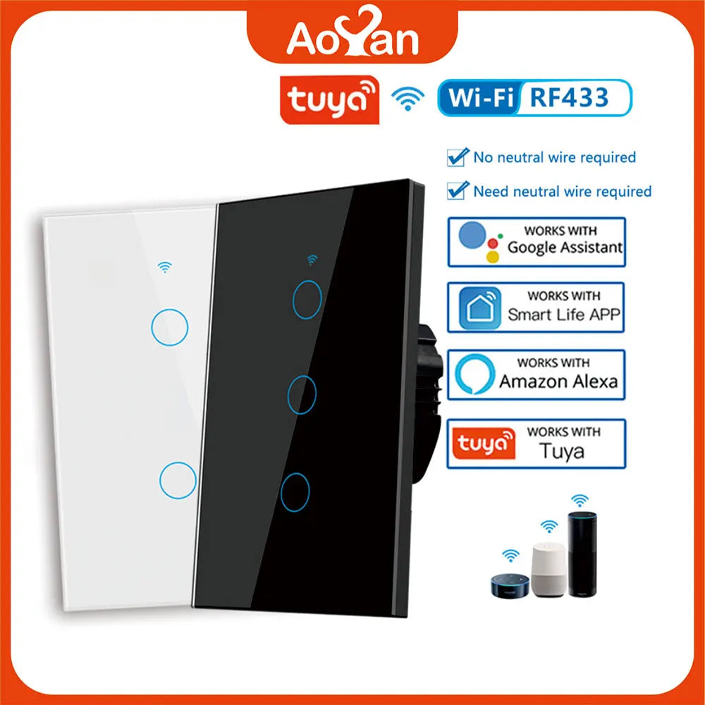 Glowmina™ Smart WiFi Touch Wall Switch