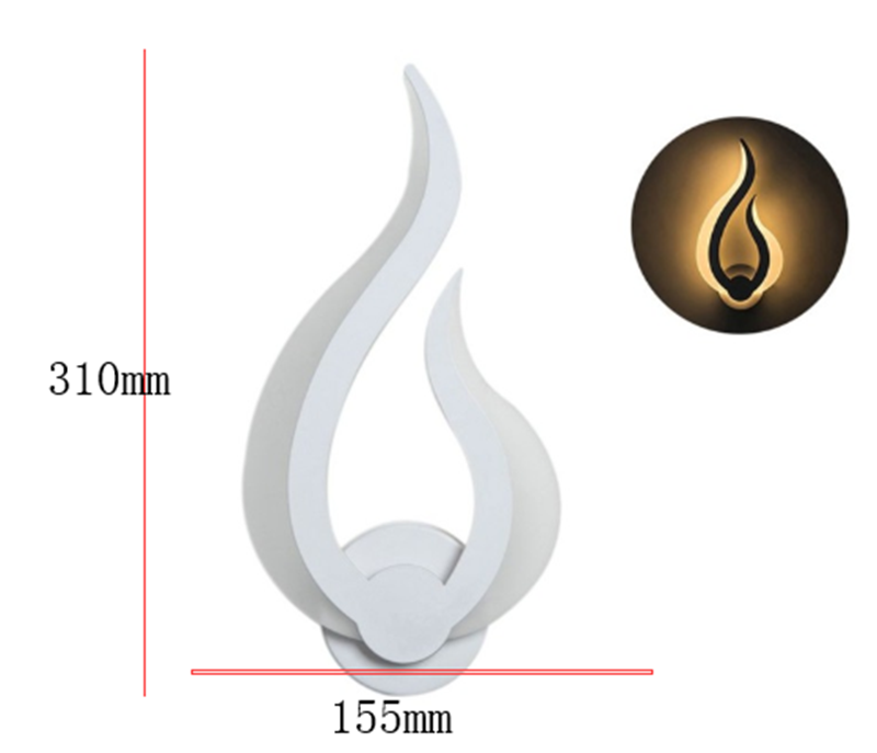 Glowmina™ Flame Wall Light - White light - Ambient - glowmina