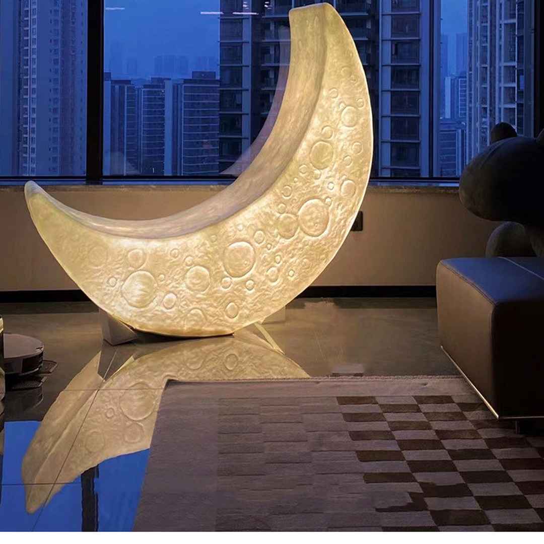 Glowmina™ Moon Lounge Chair - Wired plug in / Tricolor LED light source / 220V US - Ambient - glowmina