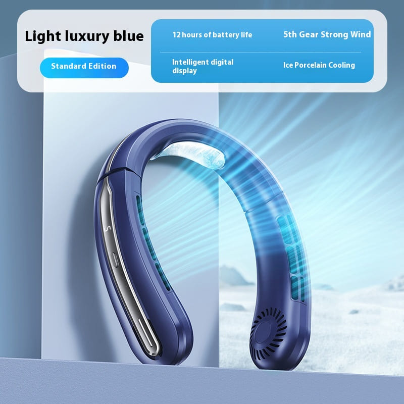 Glowmina™ Digital Neck Fan - Light Luxury Blue / Table - Well-being - glowmina