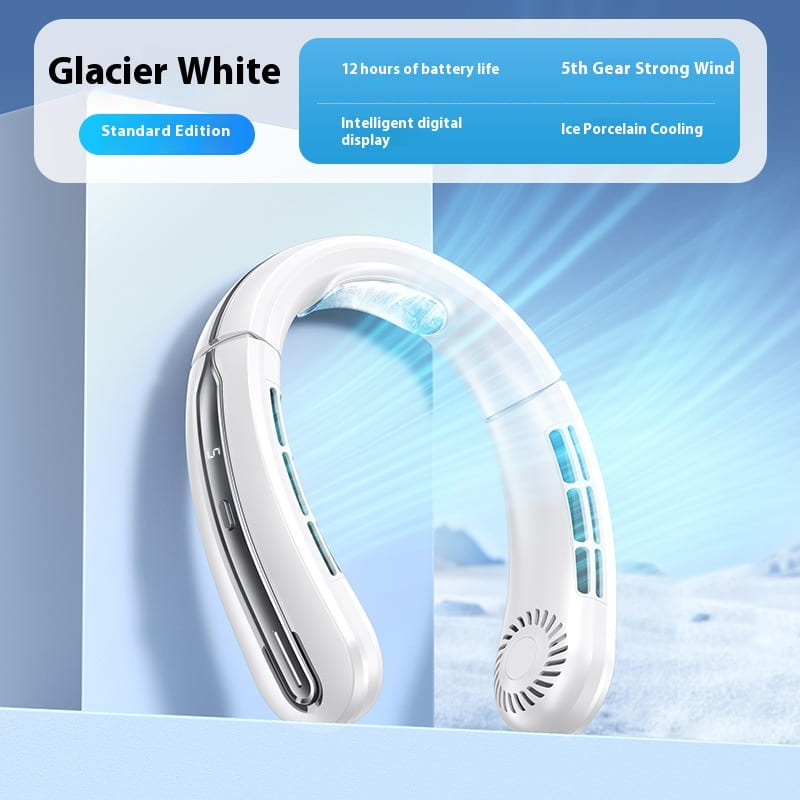 Glowmina™ Digital Neck Fan - Glacier White / Table - Well-being - glowmina