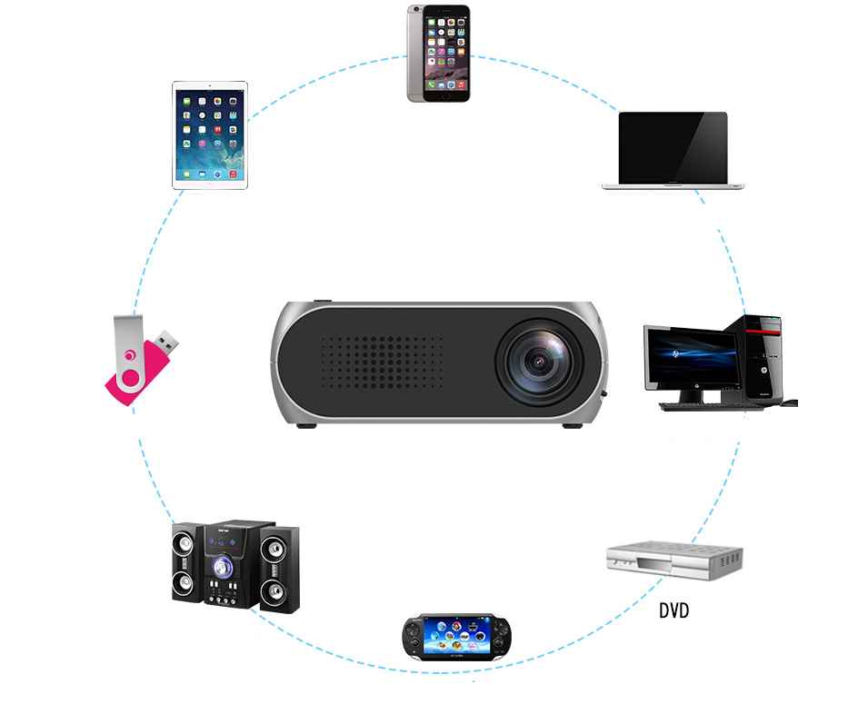 Glowmina™ Mini HD Projector - Black / EU - Ambient - glowmina