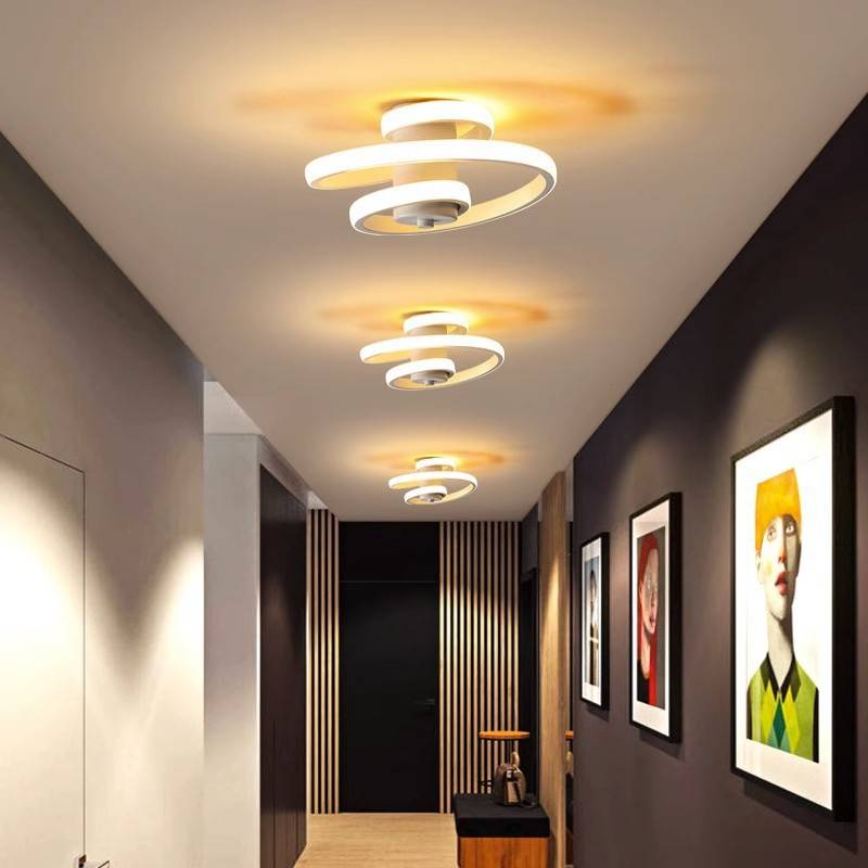 Glowmina™ Spiral LED Ceiling Light - White / 110V Three Colors - Ambient - glowmina