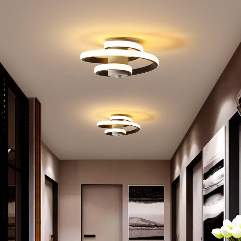 Glowmina™ Spiral LED Ceiling Light - White And Black / 110V Three Colors - Ambient - glowmina
