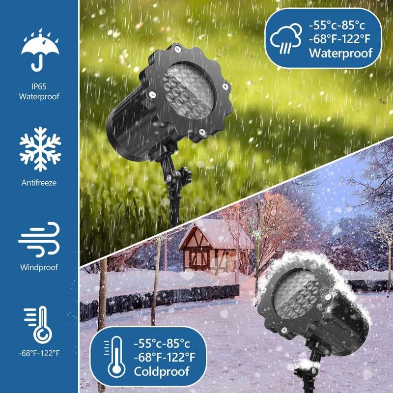 Glowmina™ Starfall Snow Projector - Black (Remote control) / EU - Ambient - glowmina