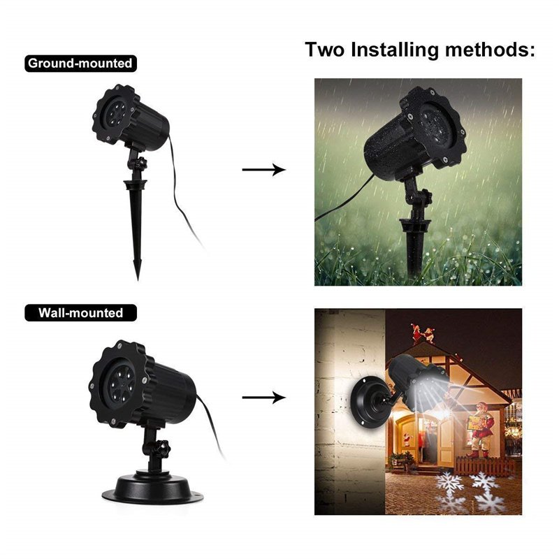 Glowmina™ Starfall Snow Projector - Black (Remote control) / EU - Ambient - glowmina