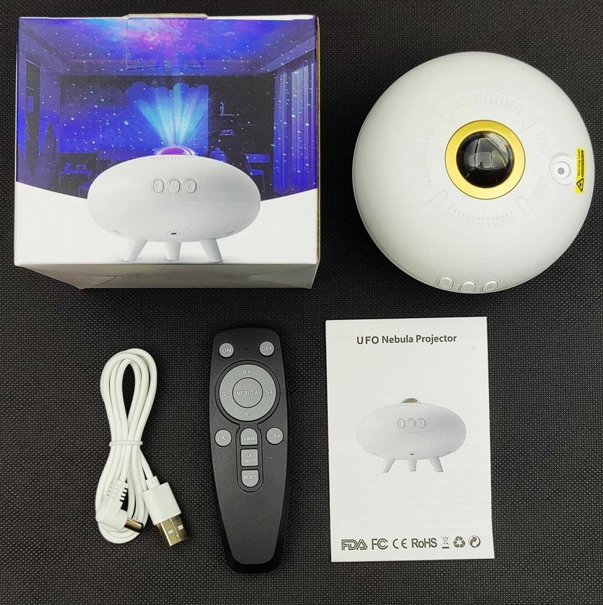 Glowmina™ UFO Star Projector - White - Projectors - glowmina